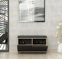 Banca cu dulap pantofi Drago Nuc 80x42x35 cm - 6