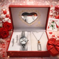 Set cadou elegant pentru dama: ceas, colier si cercei in cutie premium - 1