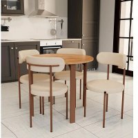 Set masa Onita rotund cu 4 scaune  90 cm - 1
