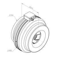 Ventilator in-line circular de tubulatura,Ruck Rs, 162 W - 1170 mc/h - 230V/50Hz - 2