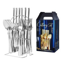 Set tacamuri din otel inoxidabil pentru 24 de persoane - 1