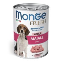 Hrana umeda caini, Monge Fresh Chunks Adult, Porc, 400 g - 1