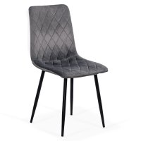 Scaun elegant BUC 209 din catifea gri - 1