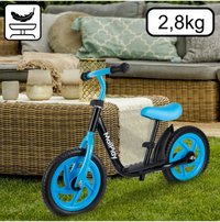 Bicicleta de echilibru Malplay blackblue pentru copii, cadru din otel, roti de 12 inch, cu saua si ghidon reglabil - 2