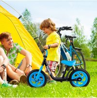 Bicicleta de echilibru Malplay blackblue pentru copii, cadru din otel, roti de 12 inch, cu saua si ghidon reglabil - 9