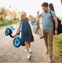 Bicicleta de echilibru Malplay blackblue pentru copii, cadru din otel, roti de 12 inch, cu saua si ghidon reglabil - 11