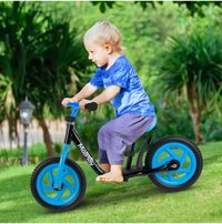 Bicicleta de echilibru Malplay blackblue pentru copii, cadru din otel, roti de 12 inch, cu saua si ghidon reglabil - 12