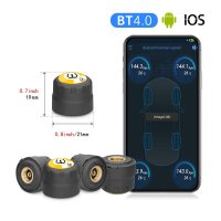 Sistem de monitorizare a presiunii in anvelope, BLE TPMS Bluetooth 4.0 pentru iOS / Android, senzori externi 4 bucati - 2