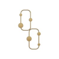 Cârlig de perete Wallxpert din metal auriu, 26x5x48 cm - 1