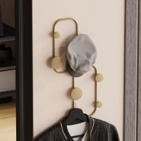Cârlig de perete Wallxpert din metal auriu, 26x5x48 cm - 3