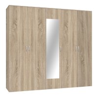 Dulap dormitor cu oglinda Luna Pako World Sonoma 220x52x200 cm - 1