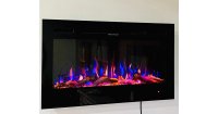 Semineu electric de perete-incorporabil Adeli, 544x915x140 mm, 1500W - 2