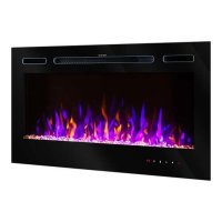 Semineu electric de perete-incorporabil Adeli, 544x915x140 mm, 1500W - 1