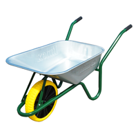 Roaba de constructii Limex cu roata turnata galvanizata, capacitate 85 L - 1