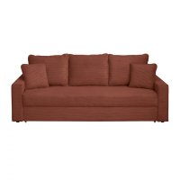Canapea NICO II LUX extensibila, 3 locuri, cu arcuri si lada depozitare, caramiziu, 220x85x75 cm - 1