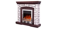 Semineu electric Natali & Galileo silver, Art Flame, 1058x1100x300 mm, 2000W - 1