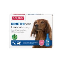 Pipete Antiparazitare Dimethicare Line-On Caini S, Beaphar, 3 pipete x 1.5 ml - 1