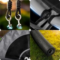 Leagan tip cuib pentru copii Neo-Sport Gri XXL, 100 cm, material impermeabil, cadru din otel, greutate suportata 150 kg - 4