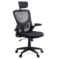 Scaun de birou OFF 635 negru cu brate rabatabile si design ergonomic - 1