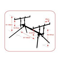 Rod Pod 4 lansete aluminiu Baracuda RP 10 - 7