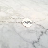 Bratara personalizata 6 surori / prietene - Banut de 18 mm - Lantisor cu prelungire - Argint 925 - 1