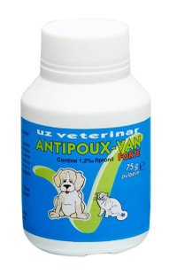 Pudra Antiparazitara Caini/ Pisici, Antipoux Van Forte, 75 g - 1