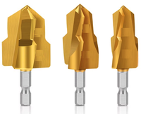 Set de 3 burghie HSS aurii pentru tevi MMC, PVC si PPR - 1