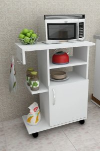 Dulap de bucatarie mobil Melina Homs 65 x 31 x 77 cm alb - 1