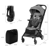 Carucior sport KinderKraft Pilot 2 cu pliere compacta Platinum Gray - 5