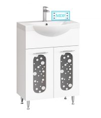 Set Baza front MDF si Lavoar seria 177, 55 cm, alb - 1