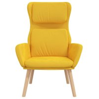 Scaun de relaxare gri deschis, tapitat cu catifea si picioare din lemn de hevea - 3