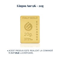 Lingou personalizat din aur 9K, 20 g - Italy Gold Exchange - 1