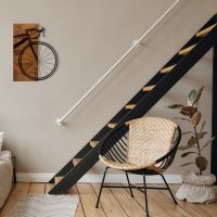 Tablou din lemn si metal Bisiklet Negru 45x58 cm - 2