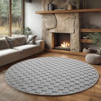 Covor rotund Helix V4 Argintiu 200x200 cm - 3