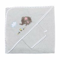 Prosop brodat cu manusa Fillikid Elefant grey - 3