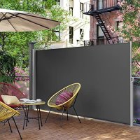 Copertina solara laterala, Songmics, Gri, 180x450 cm - 1