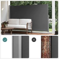 Copertina solara laterala, Songmics, Gri, 180x450 cm - 2