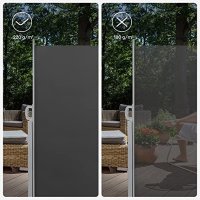 Copertina solara laterala, Songmics, Gri, 180x450 cm - 4
