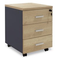 Sertar mobil Lotus in culoare stejar-gri inchis 40x47x55cm - 1