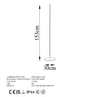 Lampadar Only Auriu 30x30x153 cm - 9