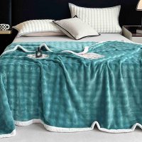 Patura Cocolino Groasa Bordy V11 Turcoaz 200x230 cm - 1