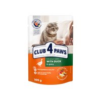 CLUB 4 PAWS Premium, Rață, hrană umedă pisici, (în sos) CLUB 4 PAWS Premium, Rață, plic hrană umedă pisici, (în sos), 100g - 2