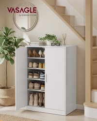 Dulap Pantofar Modern Custos cu 2 Uși, Alb, Dimensiuni 60x36x90.4 cm - 1