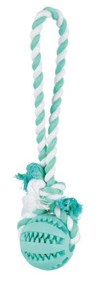 Jucarie Minge Cauciuc 7 cm cu Sfoara 24 cm 3299 - 1