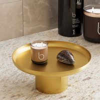 Set 3 platouri decorative metalice GED-007 Auriu 25.5x25.5x9 cm - 3