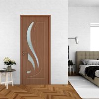 Usa interior MDF OP 154 reversibila cu toc si geam stejar gri 60 x 200 cm - 1