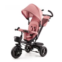 Tricicleta pentru copii Kinderkraft Aveo Rose Pink de la 9 luni, cu sezut rotativ, suport pentru picioare, maner cu control al directiei, gentuta si cos pentru accesorii - 11