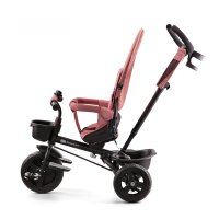 Tricicleta pentru copii Kinderkraft Aveo Rose Pink de la 9 luni, cu sezut rotativ, suport pentru picioare, maner cu control al directiei, gentuta si cos pentru accesorii - 6