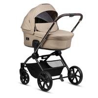 Carucior pentru copii Buba Kanatitza Nougat 2 in 1 cu suspensii, scaun reversibil, rucsac, suport pahar, plasa insecte si husa ploaie - 3