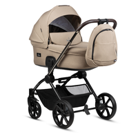 Carucior pentru copii Buba Kanatitza Nougat 2 in 1 cu suspensii, scaun reversibil, rucsac, suport pahar, plasa insecte si husa ploaie - 4